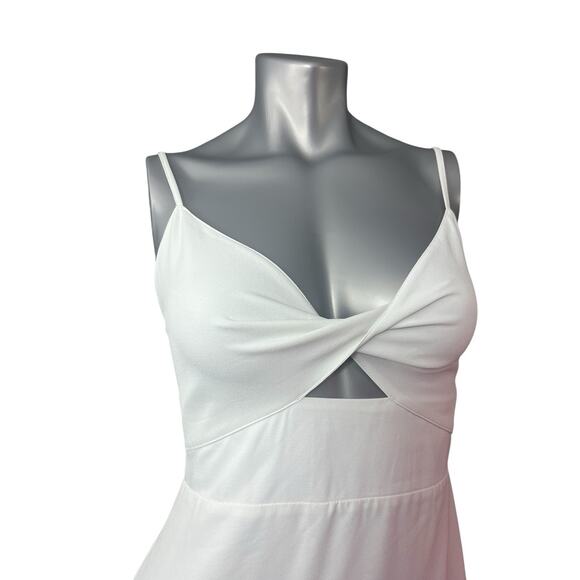 Abercrombie & Fitch Mini Sheath Tank Dress Small White Cutout Keyhole Party - Picture 6 of 9